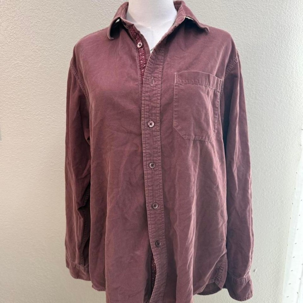 Brown‎ corduroy button down shirt